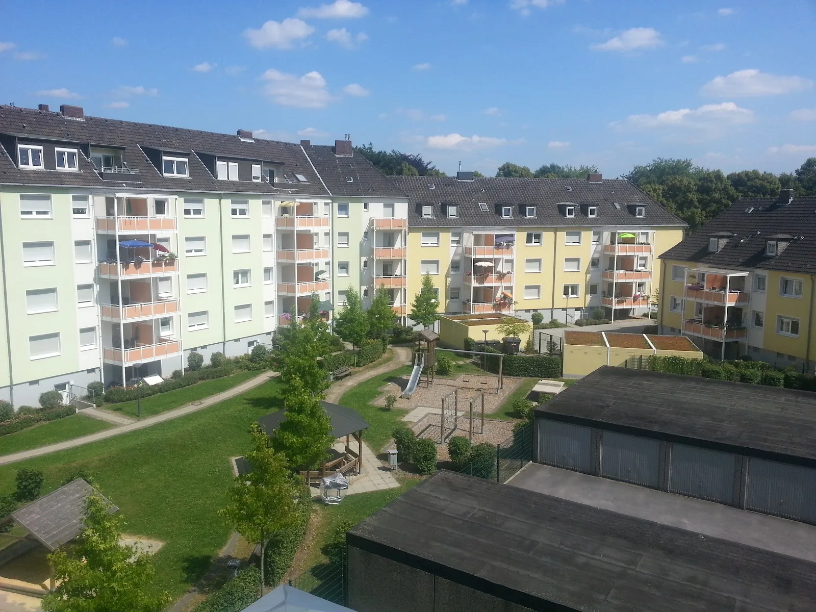 Hof aus Vogelperspektive